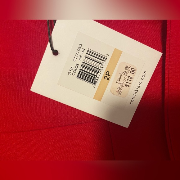 NWT red Calvin Klein dress - Picture 5 of 5